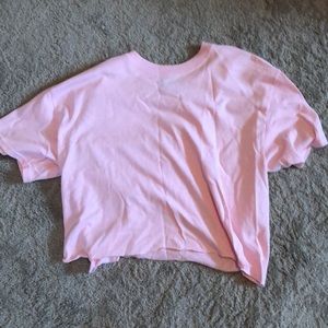 Pink cropped tee